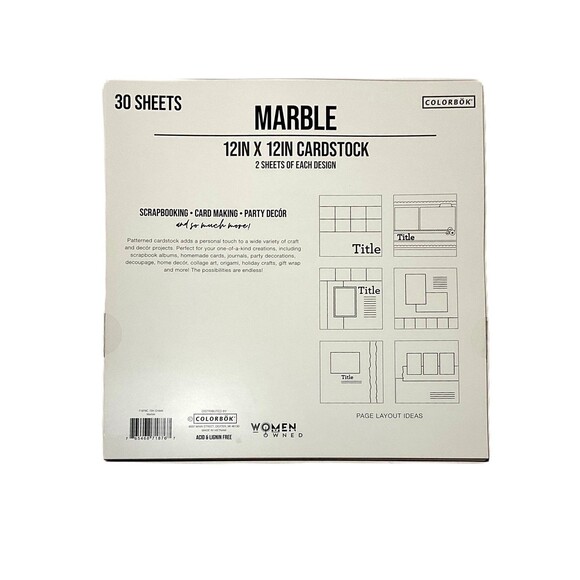 Arts & Craft-Card-stock Book “Marble” - Picture 2 of 3